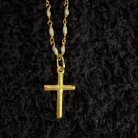 NEW- Sterling Silver Cross Rosary; 18" chain; list $195; great Easter gift! - Picture 2 of 5